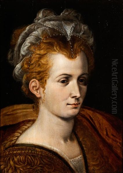 Bildnis Einer Hofischen Dame Oil Painting by Frans Floris the Elder