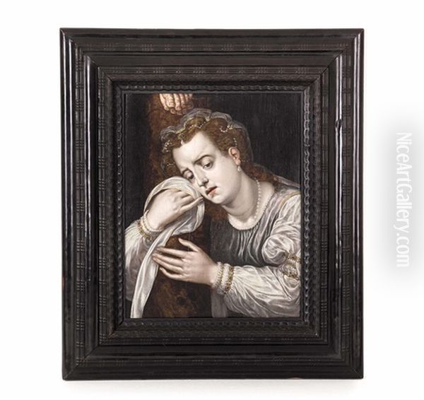 Die Hl. Magdalena Unter Dem Kreu Oil Painting by Frans Floris the Elder