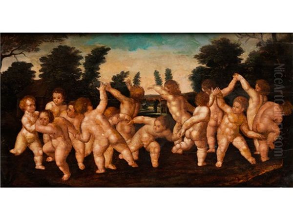 Puttenreigen Oil Painting by Frans Floris the Elder