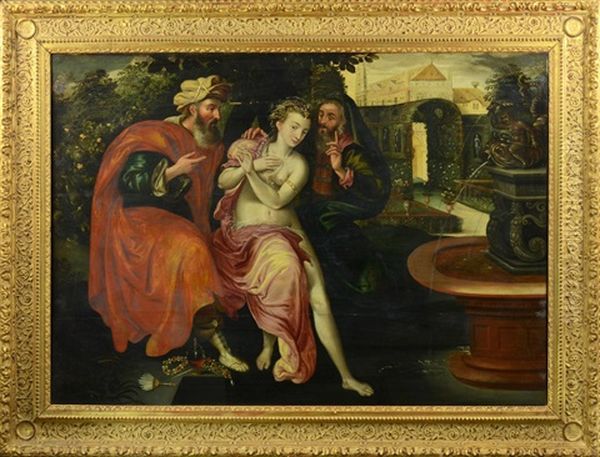 Zuzana A Starci Oil Painting by Frans Floris the Elder