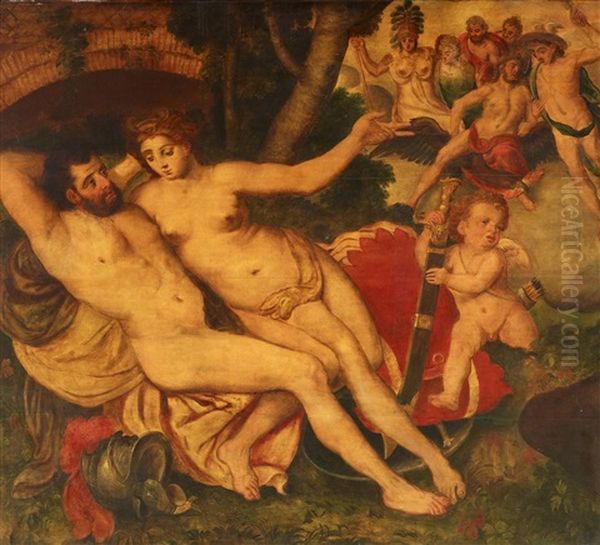 Venus Mit Mars Oil Painting by Frans Floris the Elder