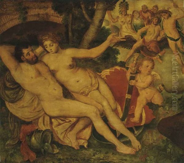 The Discovery Of Mars And Venus Oil Painting by Frans Floris the Elder