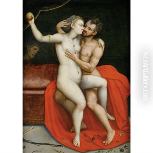 Mars Et Venus Oil Painting by Frans Floris the Elder