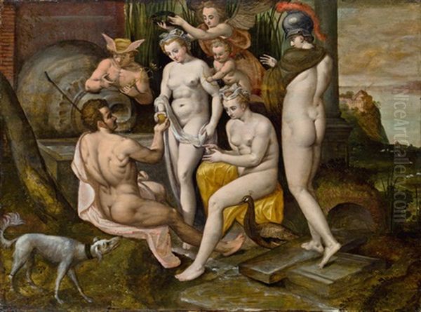 Das Urteil Des Paris Oil Painting by Frans Floris the Elder