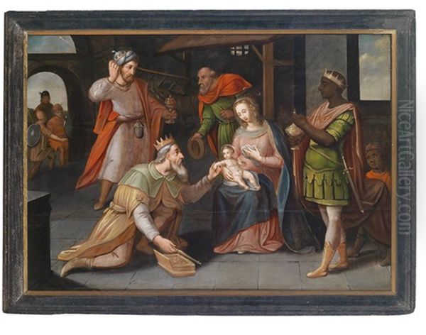 Schule Die Anbetung Der Konige Oil Painting by Frans Floris the Elder