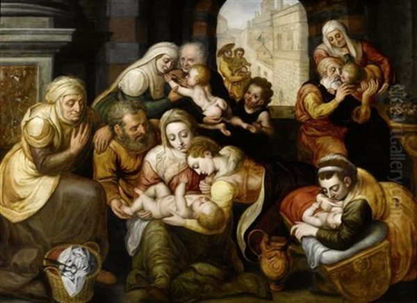 Heilige Sippe Oil Painting by Frans Floris the Elder