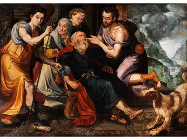 Biblische Darstellung Aus Der Geschichte Abrahams Oil Painting by Frans Floris the Elder