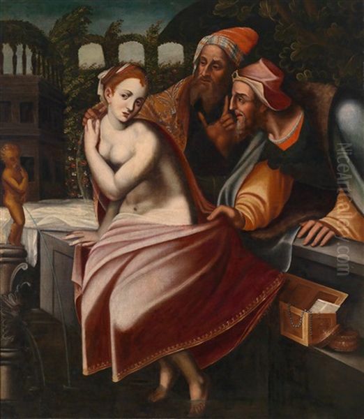 Susanna Und Die Alten Oil Painting by Frans Floris the Elder