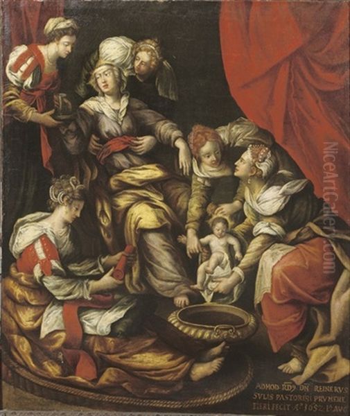 The Birth Of The Virgin Oil Painting by Frans Floris the Elder