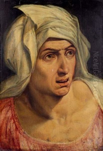 Etude De Tete De Femme Oil Painting by Frans Floris the Elder