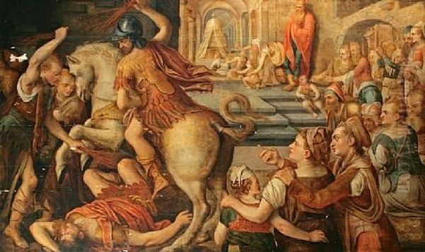 The Triumph Of Judas Maccabeus Oil Painting by Frans Floris the Elder