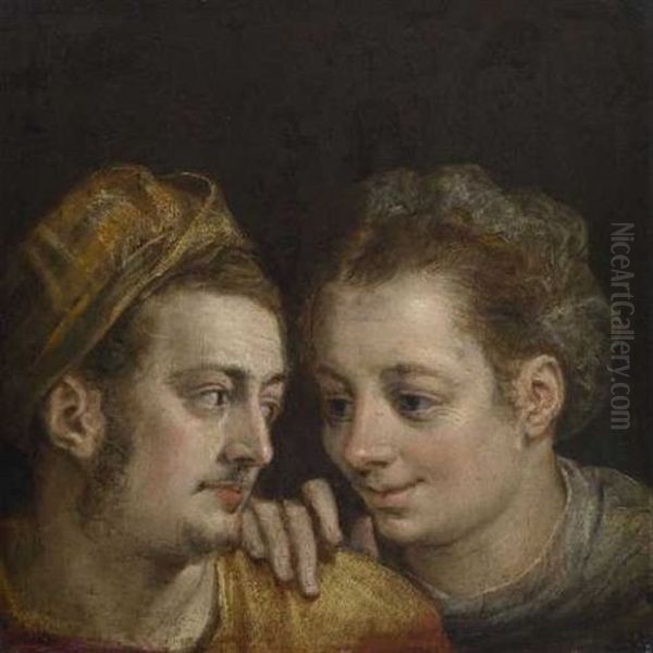 Junges Paar Oil Painting by Frans Floris the Elder