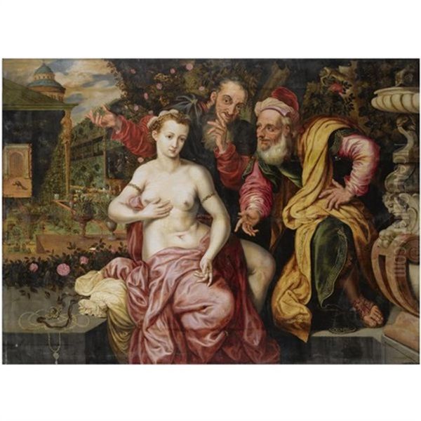 Susanna And The Elders Oil Painting by Frans Floris the Elder