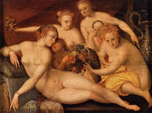 The Three Graces Oil Painting by Frans Floris the Elder