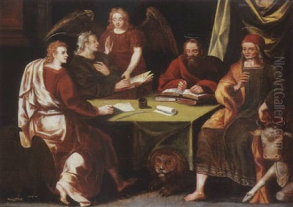 The Four Evangelists Oil Painting by Frans Floris the Elder