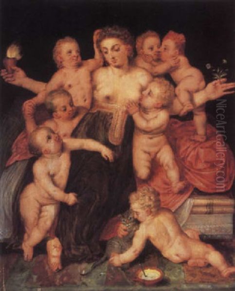 Caritas Oil Painting by Frans Floris the Elder