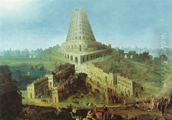 Der Turmbau Zu Babel Oil Painting by Frans Floris the Elder