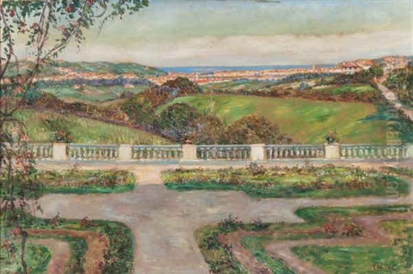 View From The Gardens Oil Painting by Louis Floutier