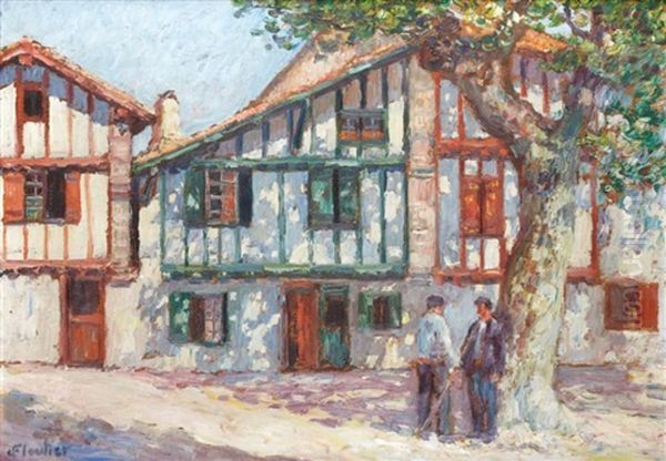 Saint Pee Sur Nivelle Oil Painting by Louis Floutier