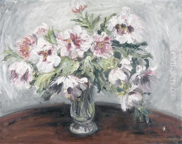 Blumenstillleben Mit Chrysanthemen Oil Painting by Johann Peter Flueck