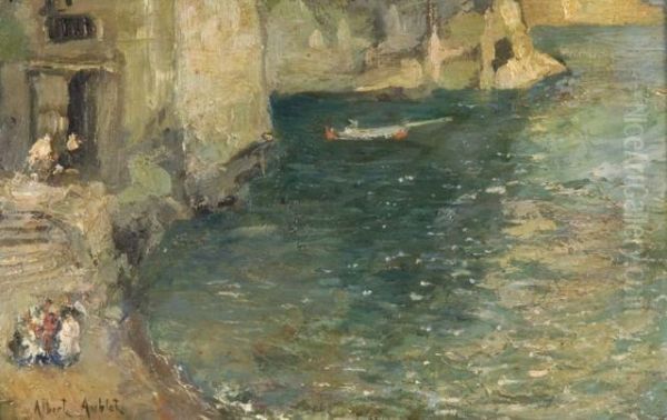 Escalier Aux Bord Des Calanques Oil Painting by Albert Aublet