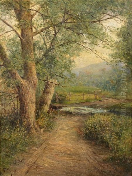 American Landscape Oil Painting by Harry Davis Fluhart-Williams