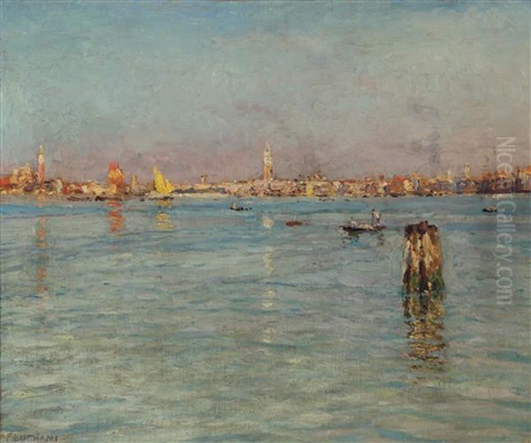 Morgen In Venedig Oil Painting by Ugo Flumiani