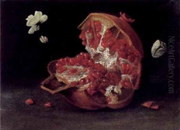 Ein Granatapfel Oil Painting by Ignaz Franz Josef Flurer