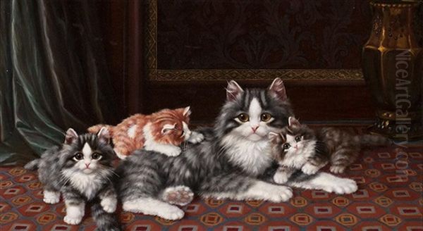 Gatos Oil Painting by Burkhard Flury