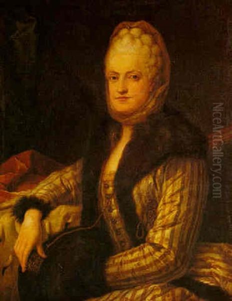 Portrait Of Princess Maria Cunigunda Of Saxony, Abbess Of Essen Oil Painting by Heinrich Foelix