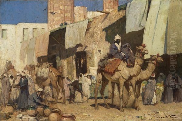 Cairo Oil Painting by Mario Moretti Foggia