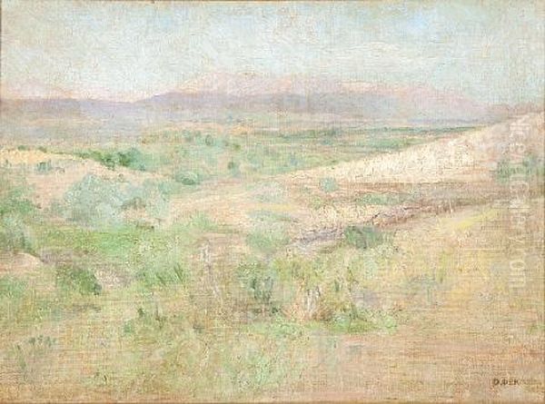 Landscape, Attica Oil Painting by Odysseas Fokas