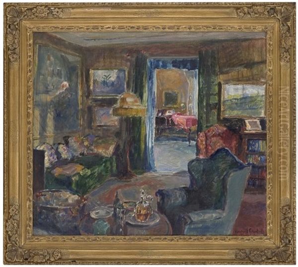 Interior Oil Painting by Bernhard D. Folkestad