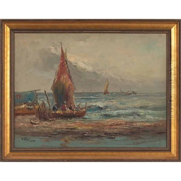 Seascape Oil Painting by Carlo Follini