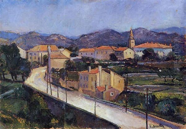 Villaggio Carsico Oil Painting by Enrico Fonda