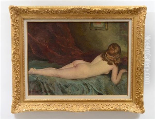 Reclining Nude Oil Painting by Constantin Font