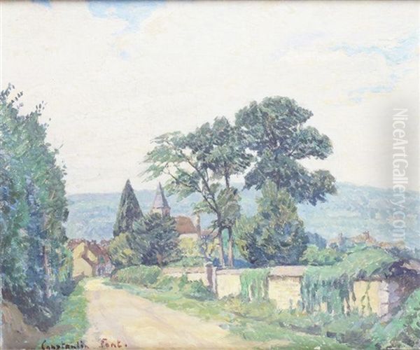 Le Village Oil Painting by Constantin Font