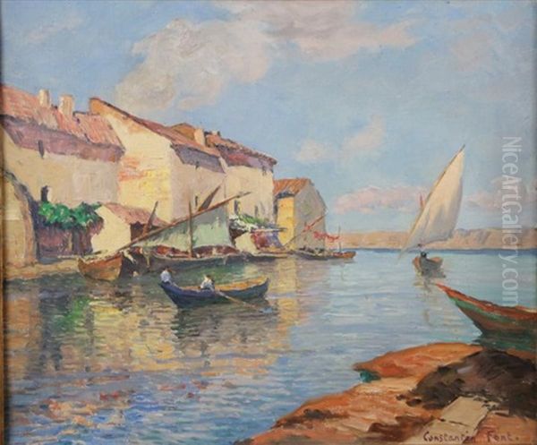 Le Martigues Oil Painting by Constantin Font