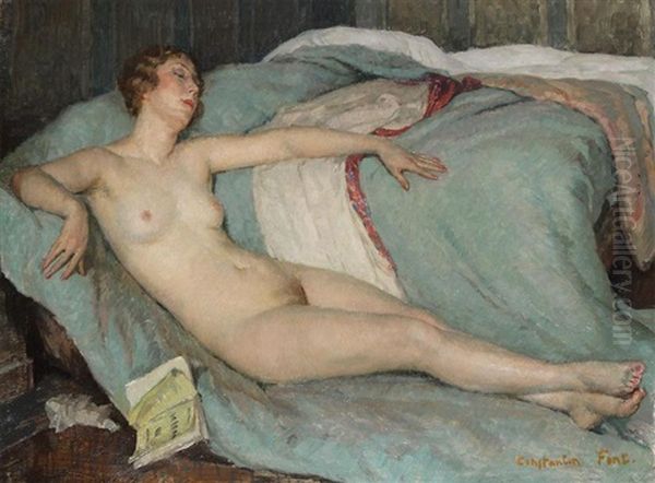 Nu Couche Oil Painting by Constantin Font