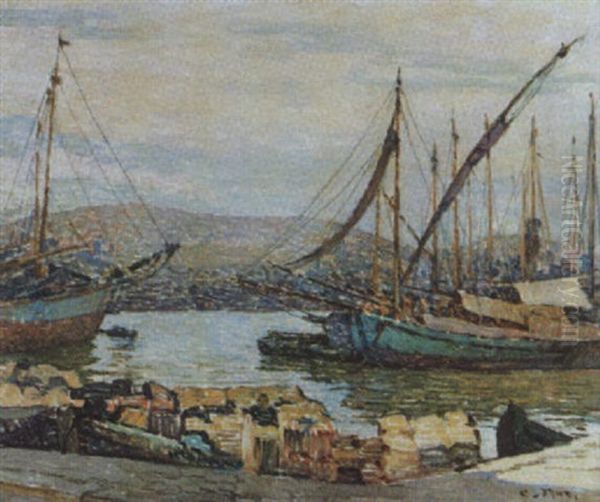 Hafenpartie Oil Painting by Constantin Font