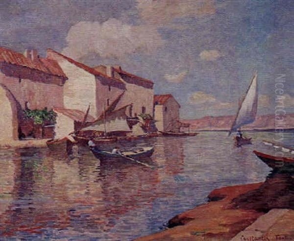 Port Mediterraneen Oil Painting by Constantin Font