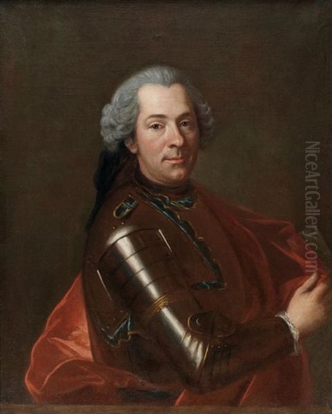 Portrait D'henri Francois Gerbold, Marquis De Sailly Oil Painting by Louis De Fontaine