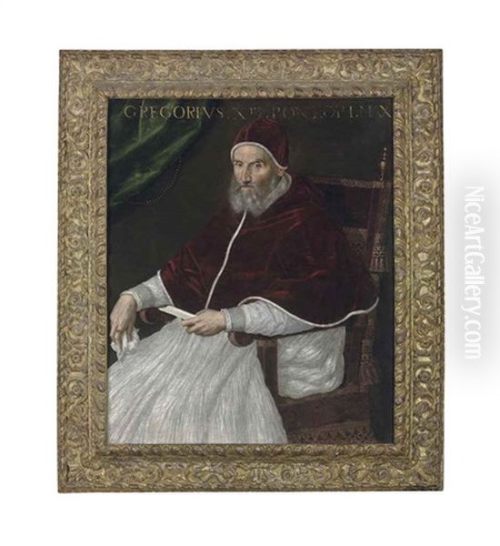 Portrait Of Pope Gregory Xiii (1502-1585), Three-quarter-length, Seated by Lavinia Fontana