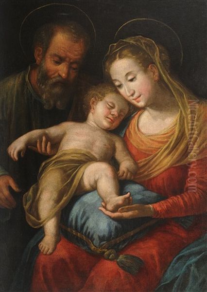 La Sainte Famille Oil Painting by Lavinia Fontana