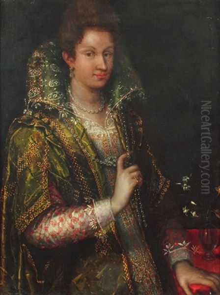 Bildnis Einer Italienischen Edelfrau Oil Painting by Lavinia Fontana