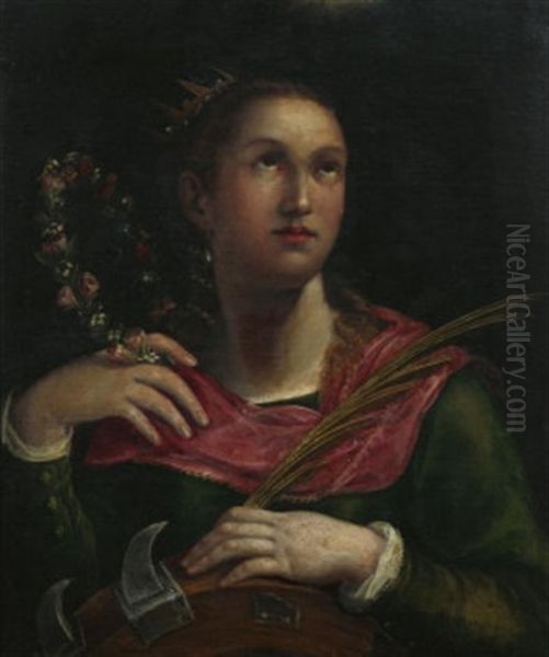 Die Heilige Katharina Oil Painting by Lavinia Fontana