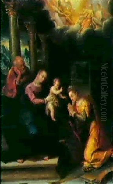 Sposalizio Mistico Di Santa Caterina Oil Painting by Lavinia Fontana