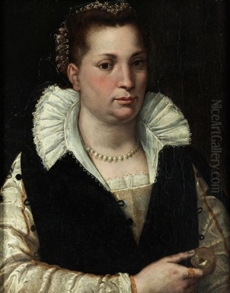 Damenbildnis - Tochter Des Malers Lavinia Fontana Oil Painting by Prospero Fontana