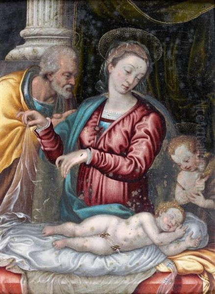 Sainte Famille Et Saint Jean-baptiste Oil Painting by Prospero Fontana