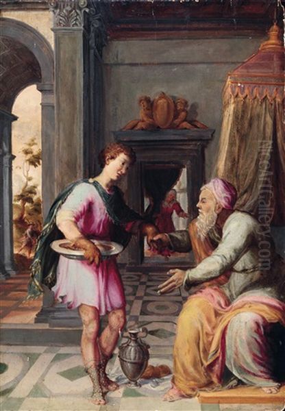 Isaak Und Jakob Oil Painting by Prospero Fontana